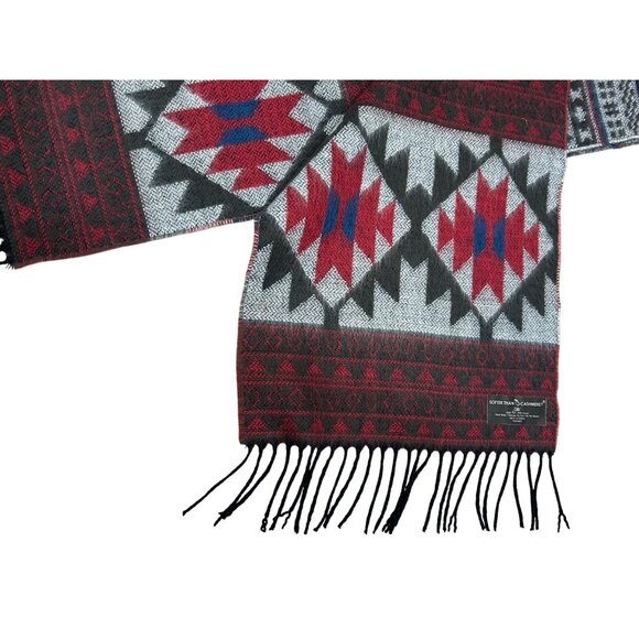 Softer Than Cashmere D & Y Men’s Scarf Fringed  Casual Preppy Red Grey Blue - Picture 12 of 16